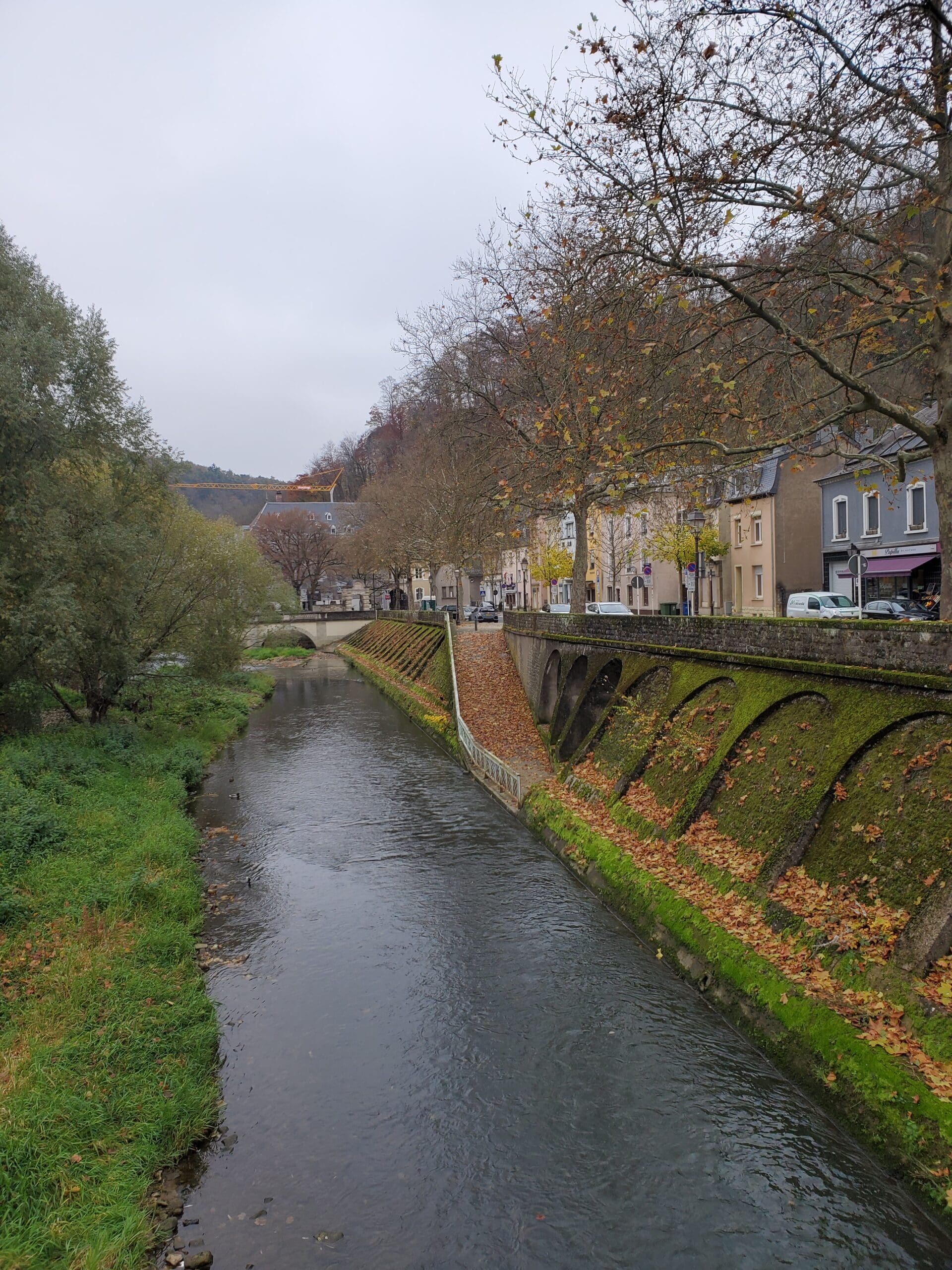 A fall morning in the Grund and a picture of the Alsette river