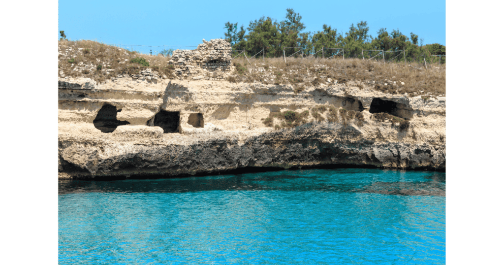 The historical archaeological site near Roca Vecchia